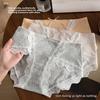 Женские весенне-осенние новые удобные трусы-слипы треугольной формы с кружевной отделкой и антибактериальной ластовицей 7A