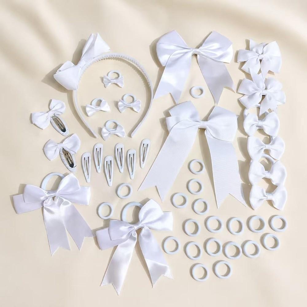 High Elastic Hair Bows Set Bowknot Elastic Hair Ties Gifts Ponytail Holders Girls Children