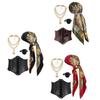 4 шт. Хэллоуин Пиратский костюм Аксессуары Средневековый Корсет Бандана Головной платок, Повязки на глаза Ожерелье для Женщин и Девочек