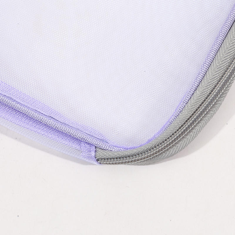 A4 Stationery Storage Bag Double-layer Mesh Zipper Bag Large Capacity Organizer Folders School Office Supplies Stationary Bag