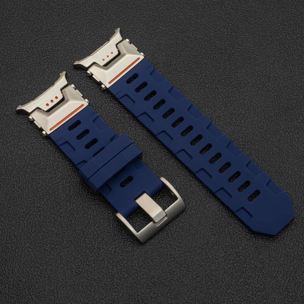 Мягкий силиконовый ремешок-петля для Samsung Galaxy Watch Ultra 47 мм, роскошный мужской спортивный ремешок Galaxy Ultra 2025, браслет с изогнутым концом без зазора