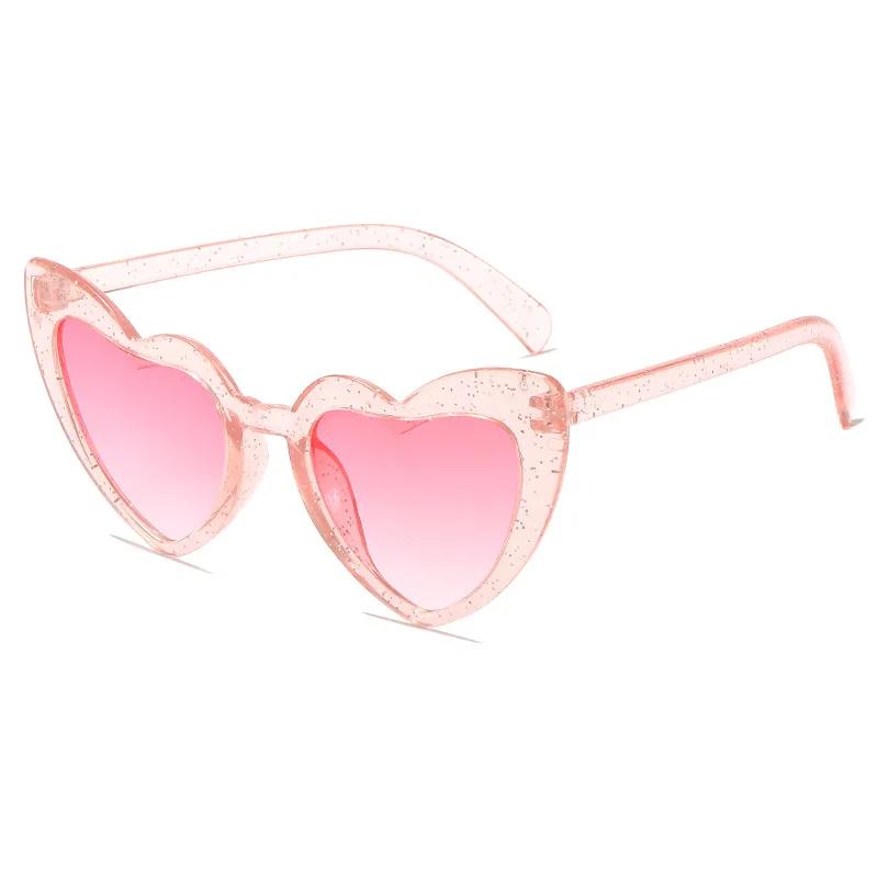 Cute Heart-Shaped Sunglasses For Men And Women Uv Protection Outdoor Beach Street Shooting Sun Protection Glasses Eye Protection