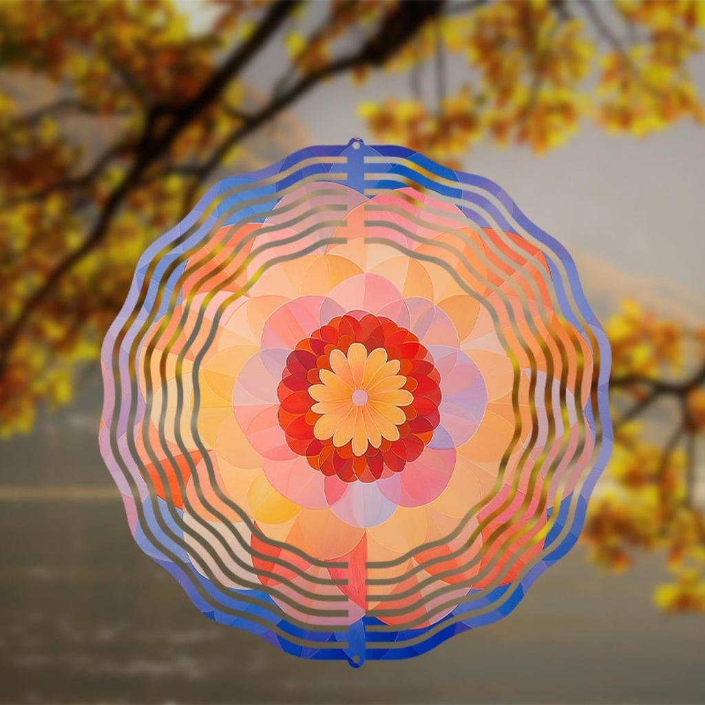 10 Inch Hanging Wind Spinner for Outdoor Garden Balcony Decor 360 Degree Rotating Hook No Batteries Needed Elegant Gift for Spring Summer