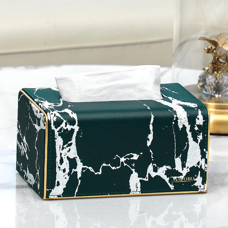 Новая роскошная коробка для салфеток в европейском стиле, высококачественный кожаный держатель для салфеток, коробки для салфеток для гостиной, ванной комнаты, домашнего декора