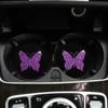Anti-Slip Car Cup Coasters TPU Material Rhinestone Cup Holder  for Car Interiors