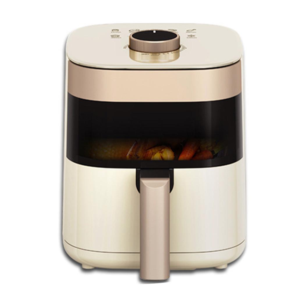 Visible Window Fryer 4.5L Large Capacity Oil Smoke Free Kitchen Fryer Cooker for Chicken Wing
