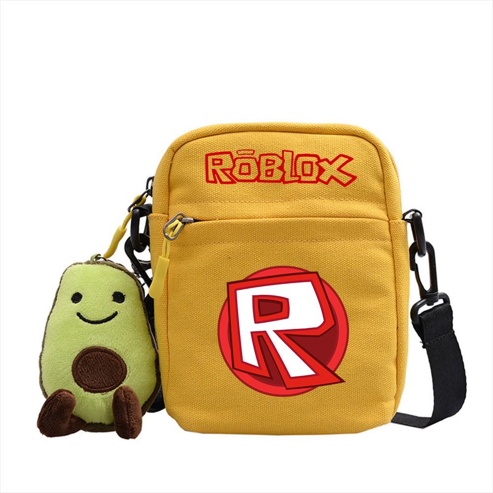 Тканевая сумка через плечо Roblox с принтом персонажа игры и буквой Для повседневных путешествий и школы