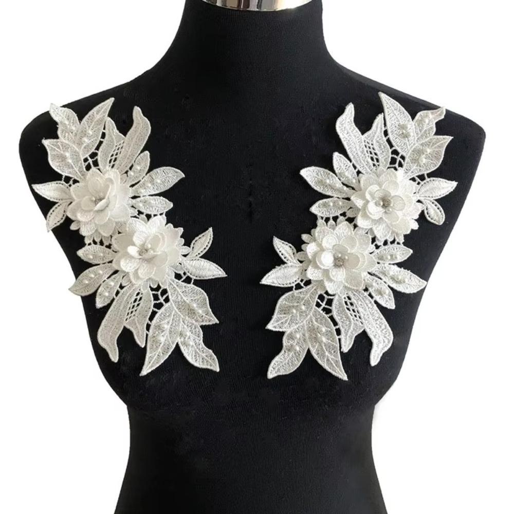 2 шт. аппликация на одежду кружевная ткань аппликация красочная свадебное платье нашивка модная вышивка нашивка