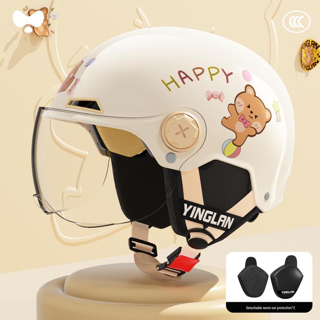 3C Certified Kids' Electric Scooter Helmet - Cute, Safe, Warm for Autumn/Winter