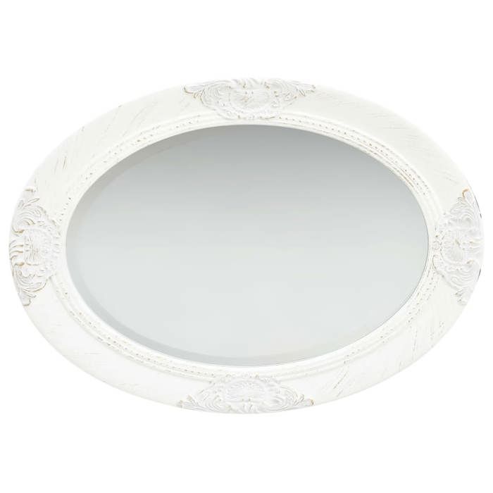 VidaXL Wall Mirror Baroque Style 50x70 Cm White 320352