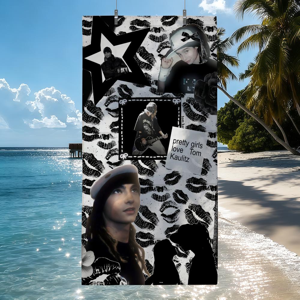 Полотенце Singer Cool T-Tom Kaulitz для плавания, йоги, спортзала, быстросохнущее, мягкое и приятное для кожи, пляжные полотенца, всесезонное