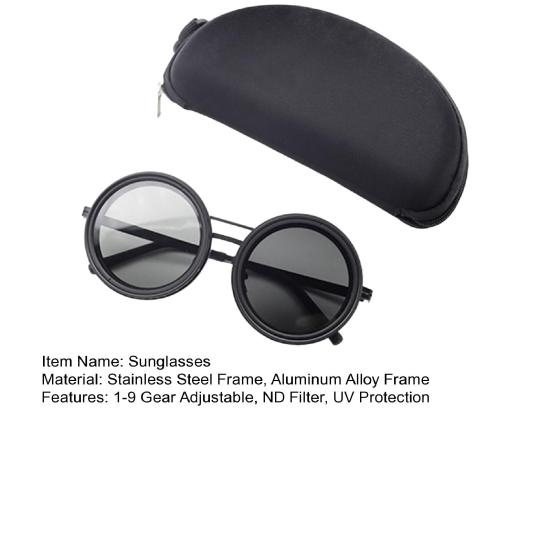 Солнцезащитные очки с регулируемым фильтром нейтральной плотности, 1-9 передач для комфорта, прозрачные поляризованные круглые очки с защитой от синего света