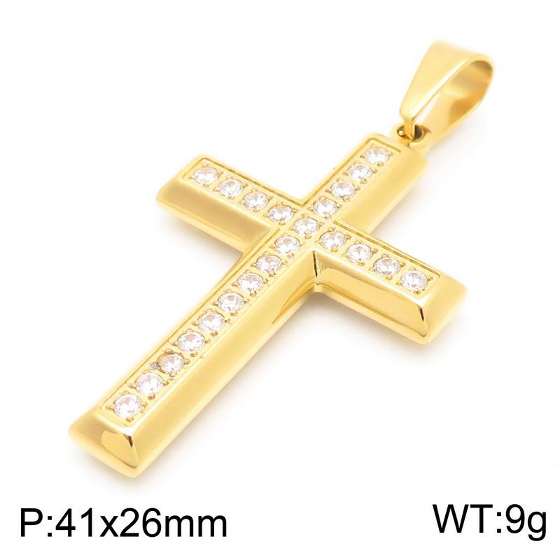 45/50/55/60cm Simple Zirconia Cross Pendant Charm Necklace For Men Hip Hop Gold Color Pendant Vintage Jewelry Gift Accessories