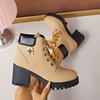 Fashion 2025 New Winter Women Heels Boots High Quality Lace-up Fashion Designer Shoes Casual Comfortable Heels Ankle Boots for Women