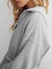 Women's Trendy V-Neck Hooded Sweatshirt - Loose Fit, Long-Sleeved for Spring and Autumn Fashion