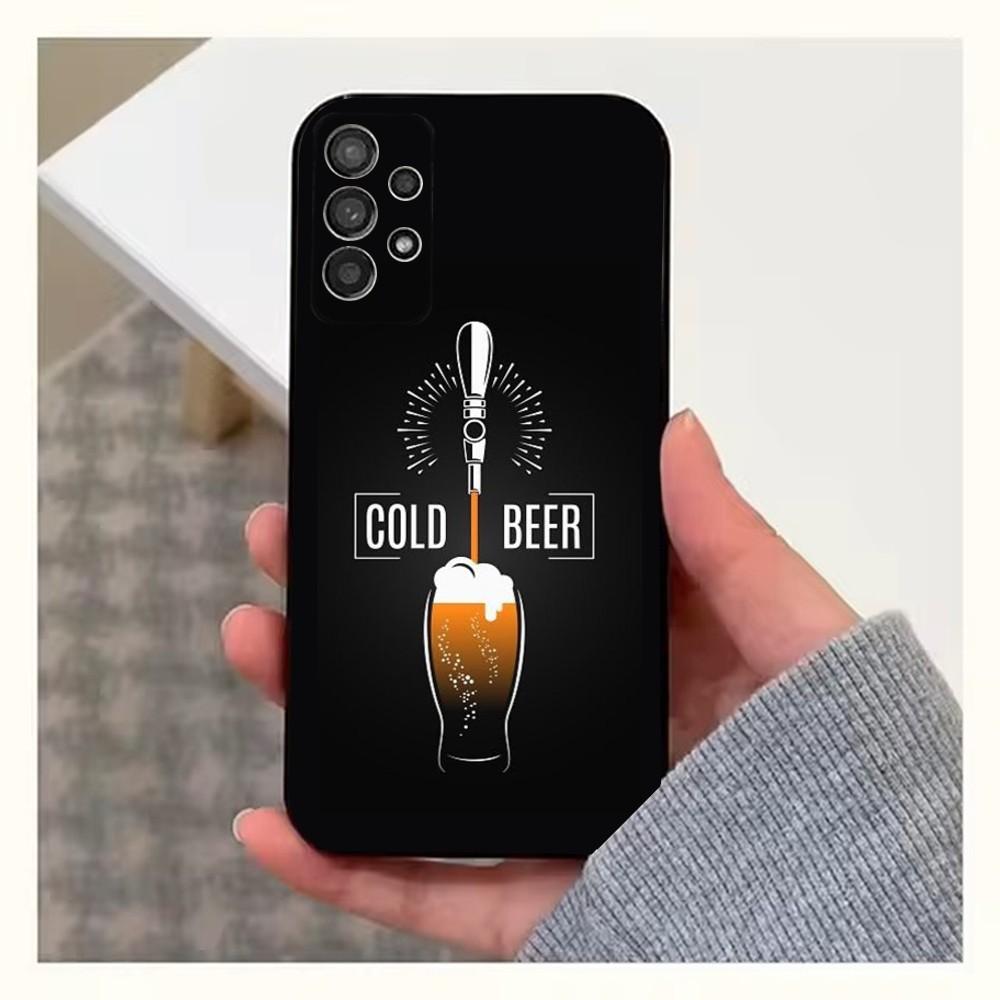 Интересный чехол для телефона с принтом пива для Samsung S25, S24, S23, S22, S20, S21, S10, Ultra, Plus, Lite, FE, Мягкий силиконовый черный чехол