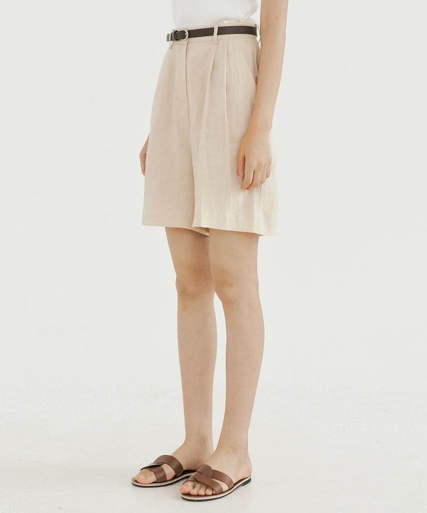 REORG Blo Linen Half Pants Light Beige