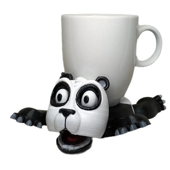 Подстаканник Turtle Coaster с изображением животных, напечатанный на 3D-принтере, с забавным выражением лица, термостойкий держатель для стакана в виде панды, подарок для друзей и семьи