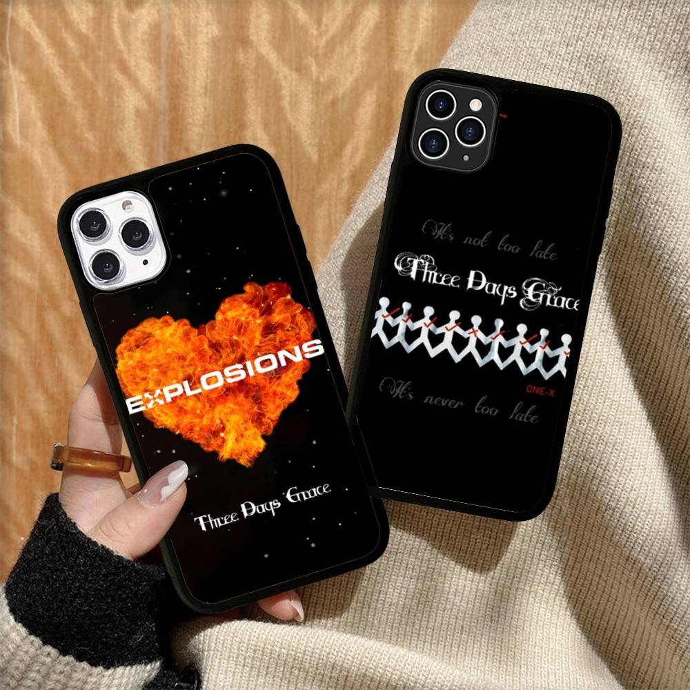 Классический Винтажный Чехол для Телефона Группы Three Days Grace Для IPhone 17 16 Pro Max 11 12 13 14 15 Жесткий PC+TPU С Подставкой Задняя Крышка