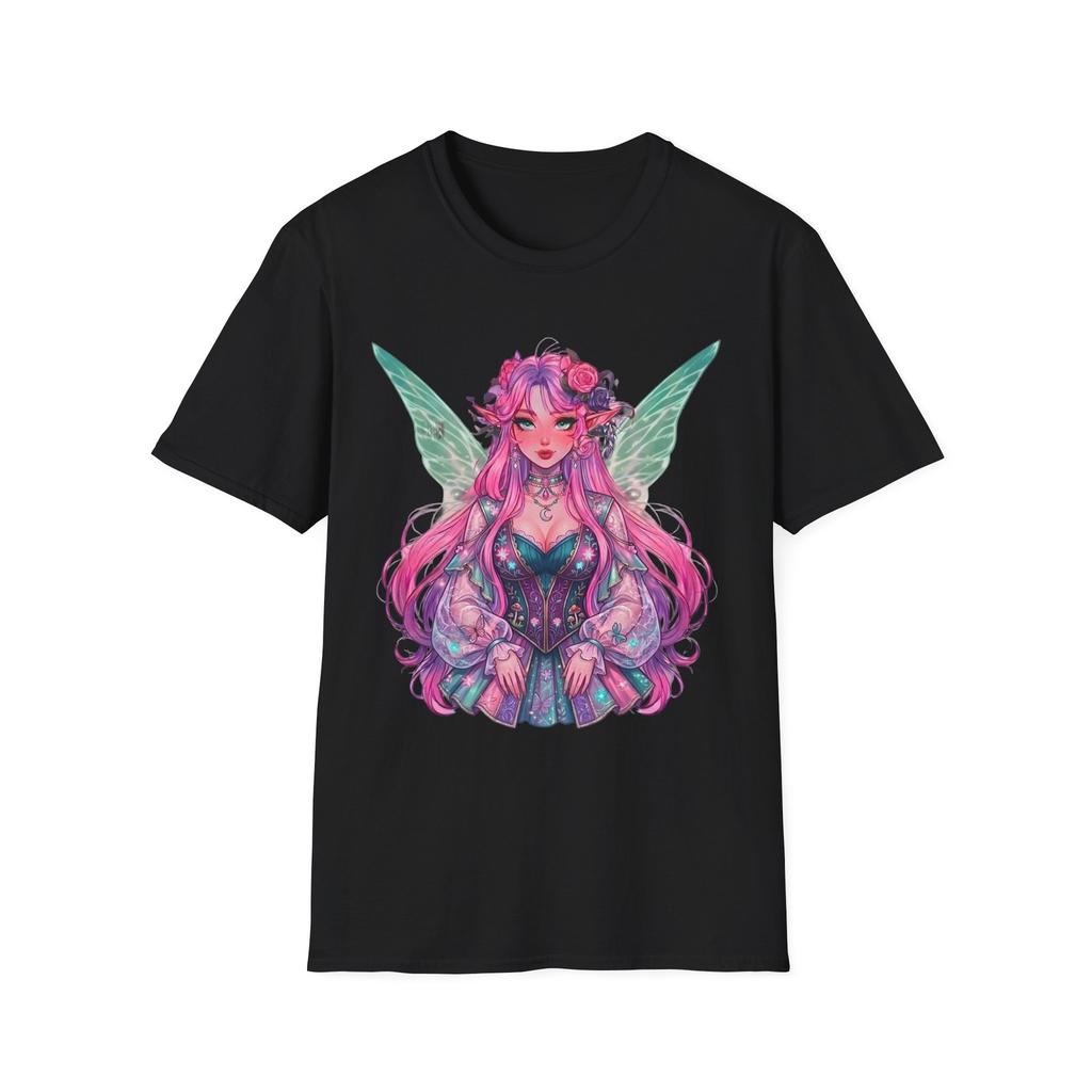 Pink Fairy Princess T-Shirt | Fantasy Wings, Pastel Anime Art