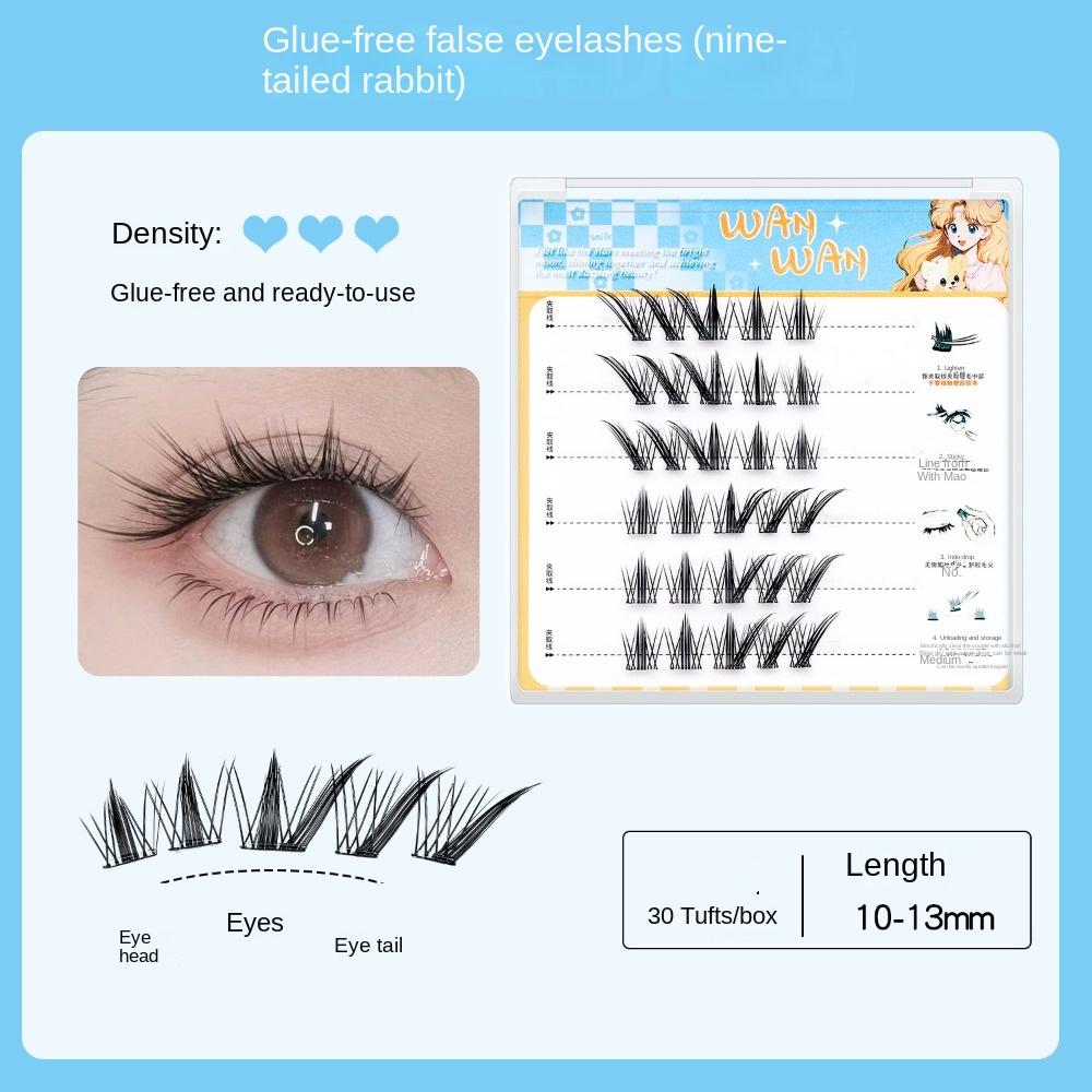 Макияж Клей Накладные Ресницы Милые Накладные Ресницы Бесклеевые Искусственные Ресницы Женщины/Девушки