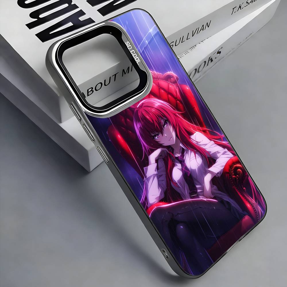 Чехол для телефона High School DxD Риас Гремори Для iPhone 17, 16, 15, 14, 13, 12, 11 Plus, Pro Max, Цветной Серебристый Funda Чехол