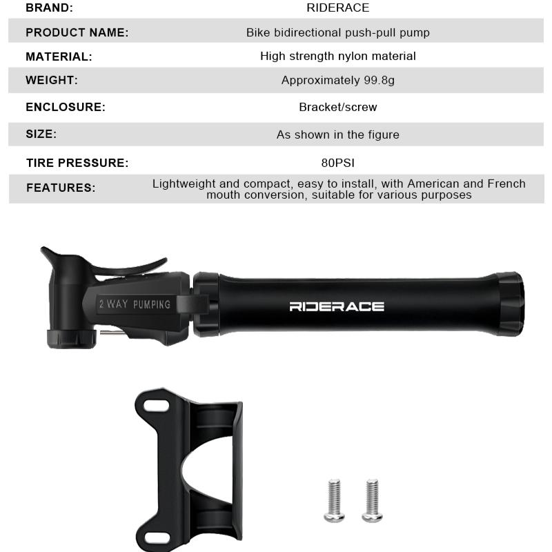 Portable Bicycle Pump Schrader Presta Valve MTB Road Bike Hand Air Pump Outdoor Riding Tire Inflator For Ball Cycling Equipment