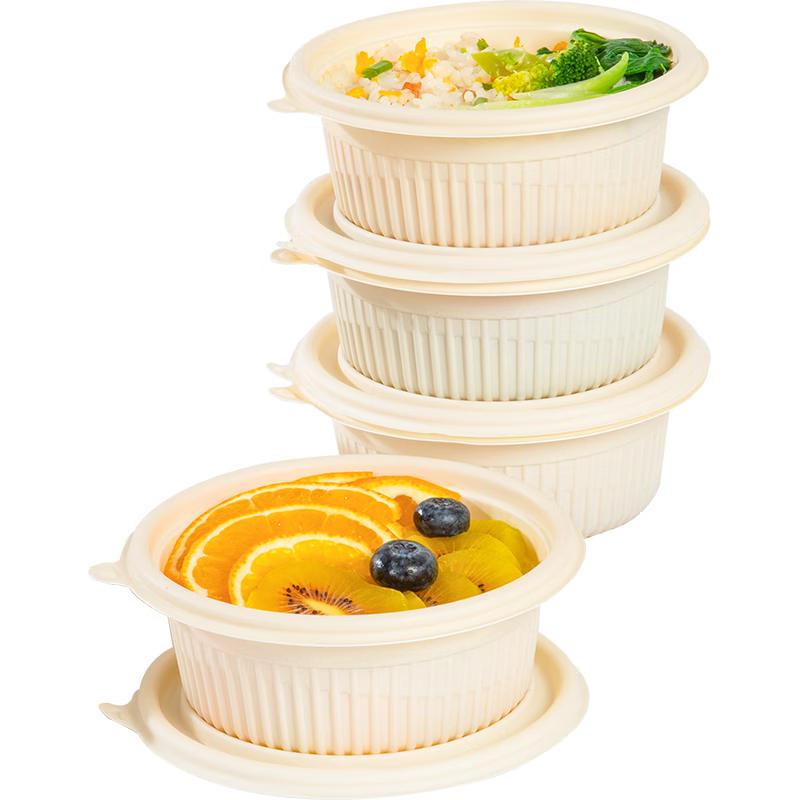 temeiju Экологичные одноразовые контейнеры для приготовления еды из кукурузного крахмала с крышками