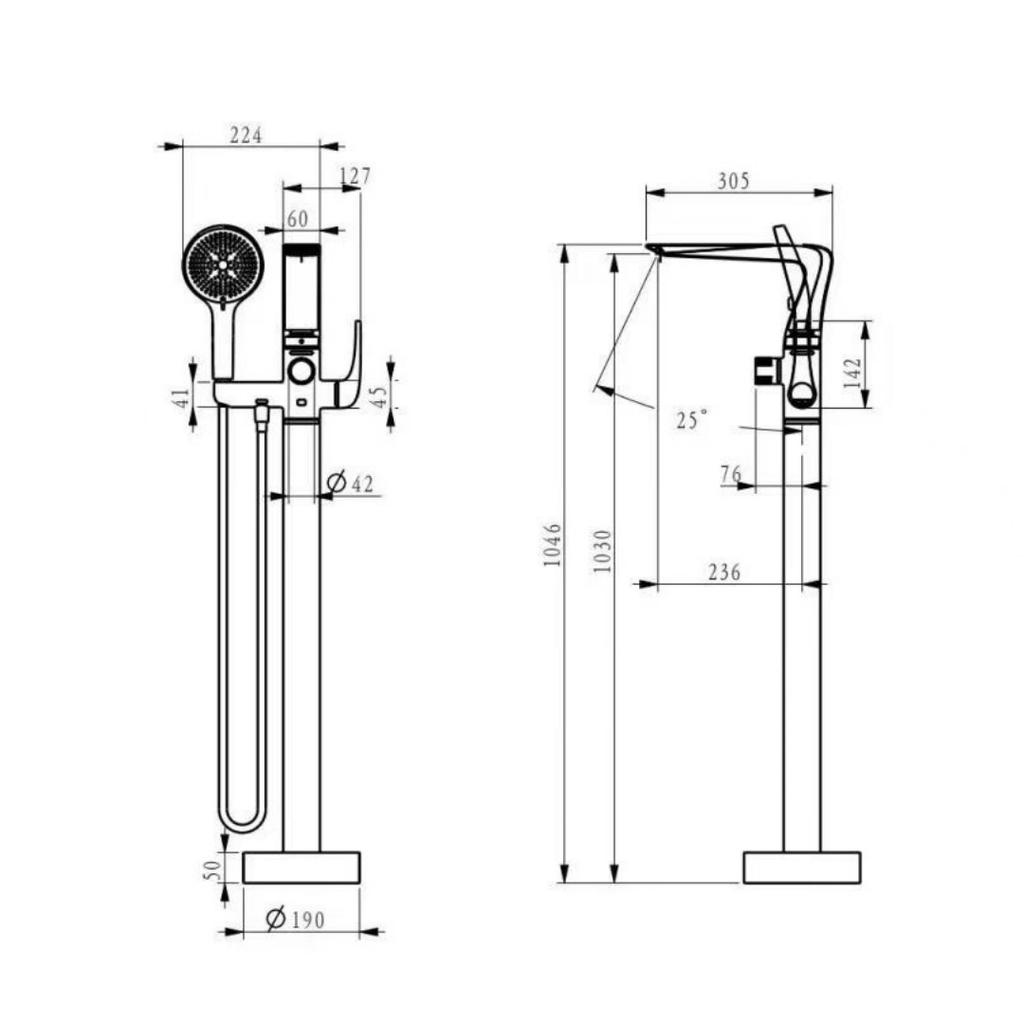 Набор смесителей для ванны Rose Gold, напольный смеситель для ванны Brushed Gold, черный смеситель для ванны с поворотным изливом и душевой лейкой