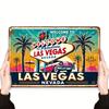 INDUSTRIALGLAMDECZ Las Vegas Iron Sign | Retro Neon Decor | Perfect Casino Gift for Bedrooms, Bars, Hotels & Glamour-Filled