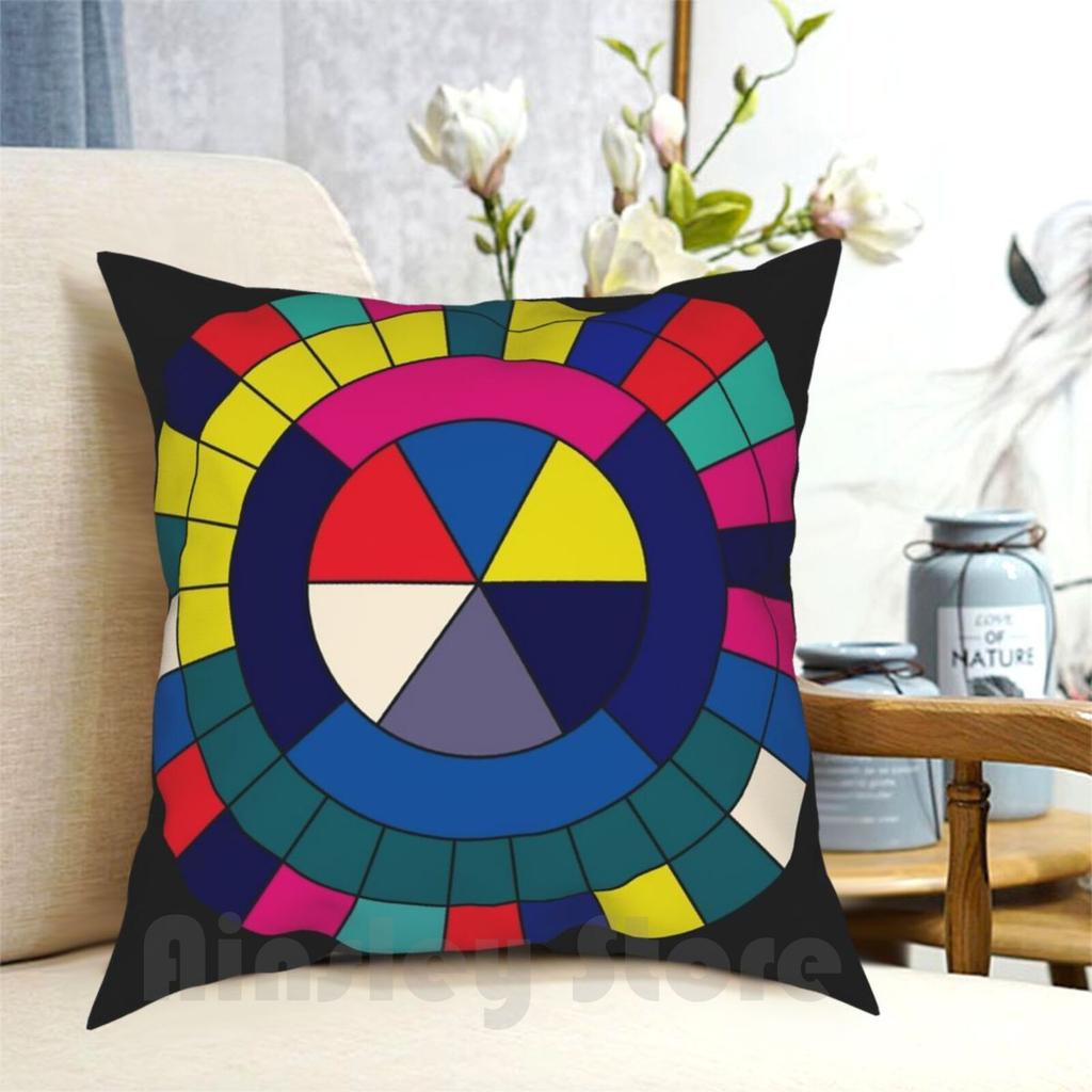 Factory Records Colour Wheel Pillow Case Printed Home Soft DIY Pillow Cover Factory Records New Order Joy Division James
