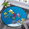 The Smurfs2 Round Area Rug,Carpet Rug for Living Room Bedroom Sofa Playroom Decor,Non-slip Floor Mat