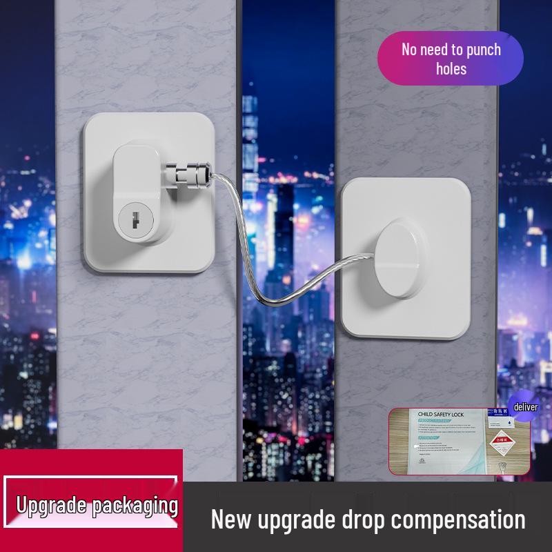 Многофункциональный замок без сверления, безопасный для детей: Для окон, холодильников, ящиков, шкафов, туалетов