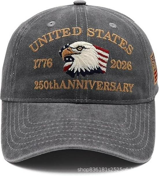 Limited Edition 250th Anniversary USA Eagle & Statue of Liberty Embroidered Baseball Cap, Unisex Adjustable