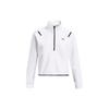 Unstoppable Solid Fleece 1/4 Zip Short Sports Hoodie Women Hoodies White 1379844-100