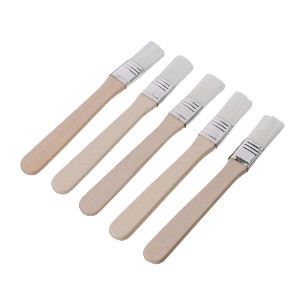 1/12Pcs 0.6 inch Painting Tool Nylon Bent Head Cabinets Wood Handle Wall
