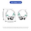 Orstarry S925 Silver Cute Panda Animals Earrings Hoop Earrings For Women Jewelry Party Trendy Gifts