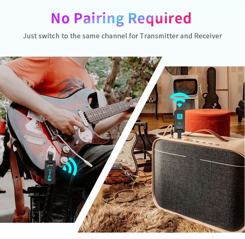 Guitar For Vaorlo And Transmitter Receiver 40m Low Latency Transmission Hifi Audio Auto Connect Compatible Speaker Amplifier