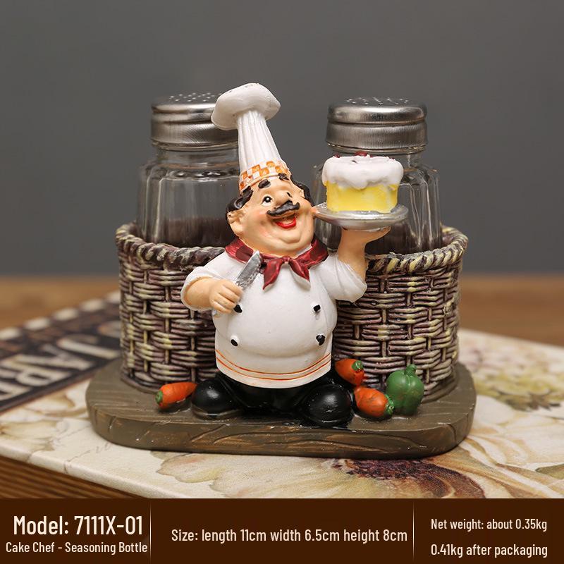 European Chef Figurine - Decorative Ornament for Home, Cafe, Cake Shop, or Living Room