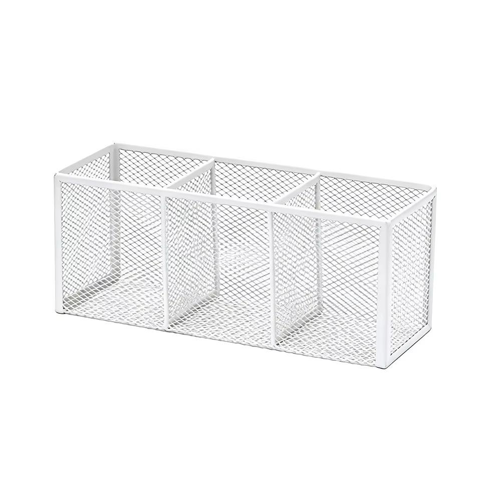 Modern Mesh Desk Organizer 3/4/5/6 Grids Pen Storage Box Multifunctional Pencil Holder Office Use
