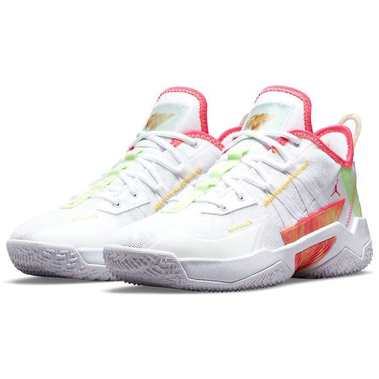 Мужские кроссовки Air Jordan One Take 2 PF Summertime Fresh Белые с лаймовым свечением и цитрусовым пульсом CW2458-163