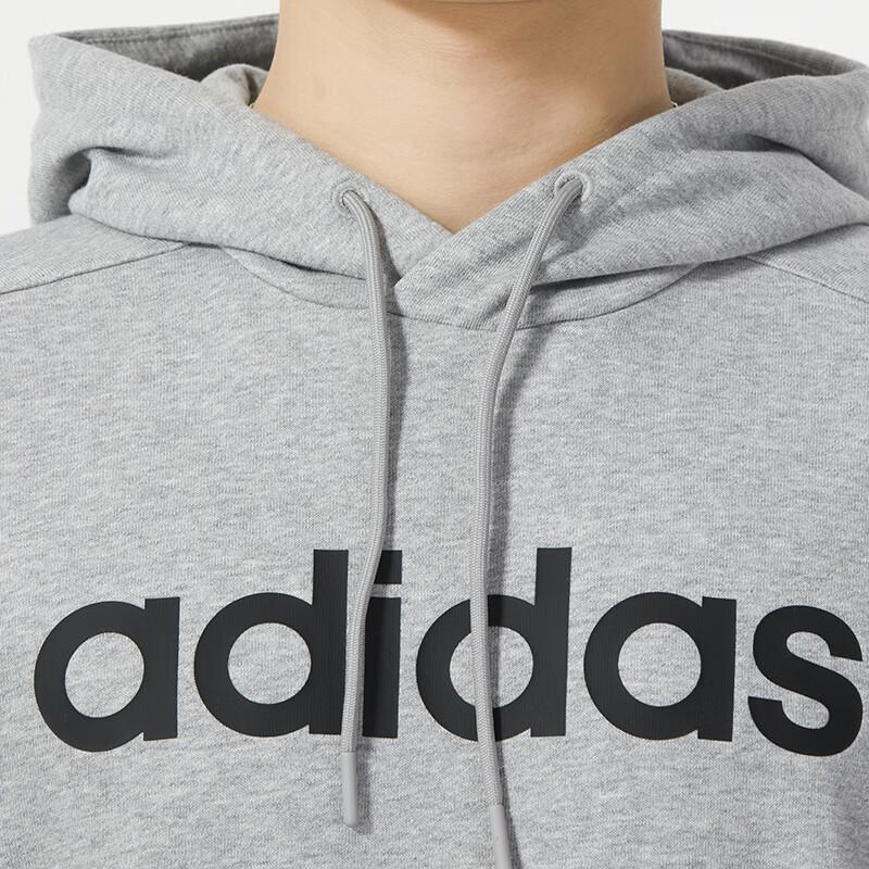 Adidas Сплошная толстовка с капюшоном, повседневная толстовка с длинным рукавом, мужские топы, серый JF3321