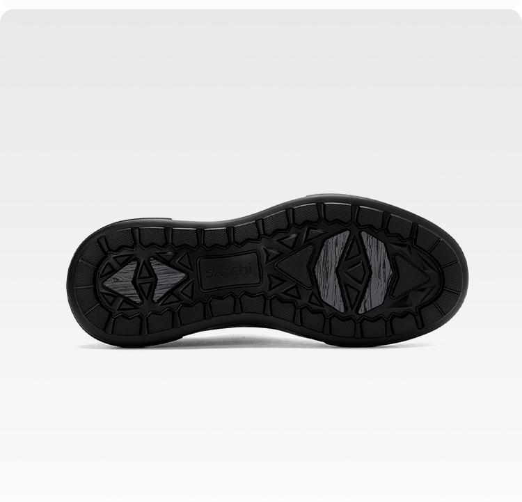 Top layer cowhide Knob buckle casual leather shoes, lightweight casual sports shoes, thick soled fashionable men's shoes