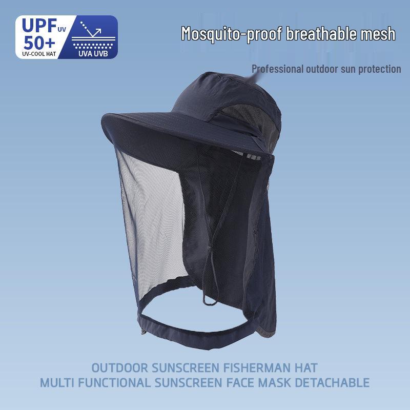 Унисекс шляпа для защиты от солнца с сетчатой маской и защитой от насекомых для рыбалки