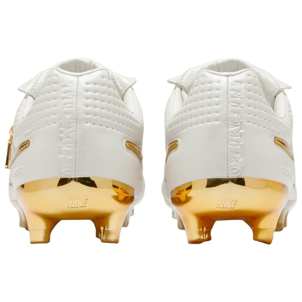 Nike Tiempo Legend SE FG Прикосновение золота Унисекс Кроссовки Белый Металлик-Саммит-Белый-Металлик-Золотая монета IF4388-100