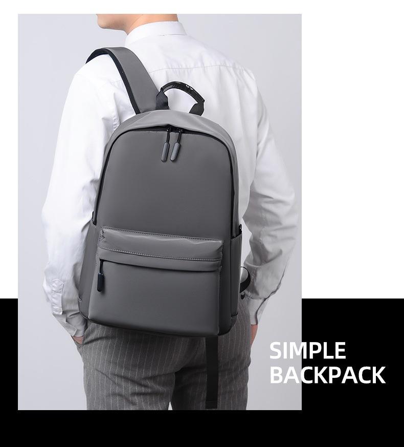 Unisex Korean Large Capacity 14" Backpack with Optional Logo - Ideal for Junior High Students, Simple and Stylish Design