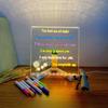 Children's Acrylic LED Graffiti Message Board with Erasable Colored Glass and Night Light
