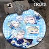 Genshin Round Area Rug Carpet Rug For Living Room Bedroom Sofa Playroom Decor Nonslip Floor Mat