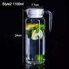 Transparent Water Bottle Heat-resistant Juice Cold Water Bottle New Coffee Milk Pot
