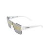 Burberry LOGO Full Print Plate Frame Square Sunglasses Men's Light Silver Grey